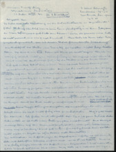 Durchschlag eines Briefes von Albert Schweitzer an Rudolf Bing
