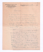 Brief von Emile Rupp an Albert Schweitzer