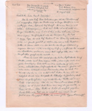 Brief von Ernst Toch an Albert Schweitzer