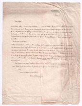 Brief von Albert Schweitzer an Georges Will