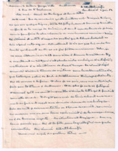 Brief von Albert Schweitzer an Georges Will