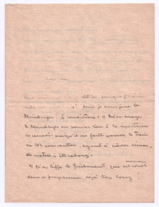 Brief von Albert Schweitzer an Georges Will