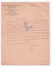 Brief von Gustave Stoskopf an Albert Schweitzer