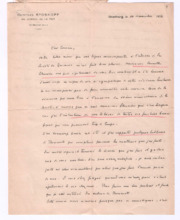 Brief von Gustave Stoskopf an Albert Schweitzer