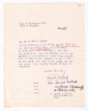 Brief von Gustave Stoskopf an Albert Schweitzer