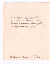 Brief von Gustave Stoskopf an Albert Schweitzer