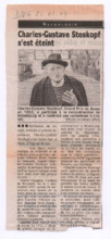 Briefanhang aus der Korrespondenz zwischen Gustave Stoskopf und Albert Schweitzer