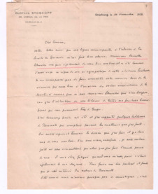 Brief von Gustave Stoskopf an Albert Schweitzer