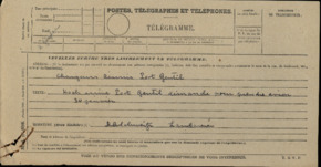 Telegramm (nicht abgeschickt) von Albert Schweitzer an das Transport-/ Reiseunternehmen Chargeurs Réunis