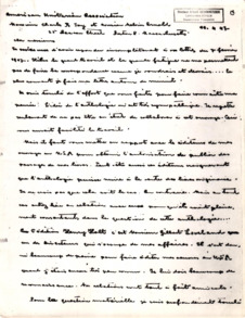 Kopie eines Briefes  v. Dr. Albert Schweitzer an Charles Joy,engl. Übersetzung beiliegend