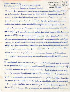 Kopie eines Briefes  v. Dr. Albert Schweitzer an Charles Joy