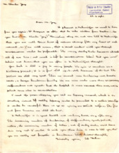 Eigenh. Brief mit Unterschrift