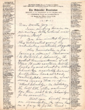 Eigenh. Brief mit Unterschrift