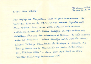 Eigenh. Brief mit Unterschrift, nebst Kuvert