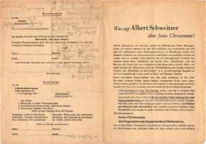 Pamphlet mit handschrift. Anmerkungen
