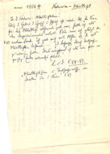 Handschrift. Notizen