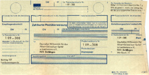 Zahllarte/Postüberweisung