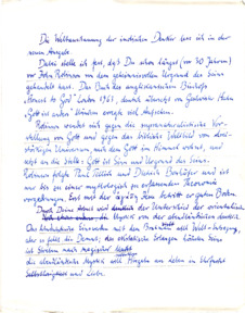Eigenhänd. Manuskript