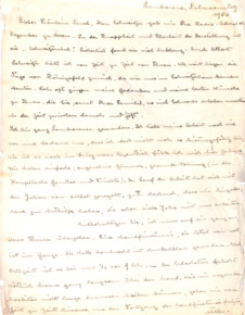 Eigenh. Brief mit Unterschrift Emma Hausknecht und A. Schweitzer