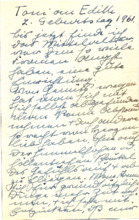Abschrift eines Briefes