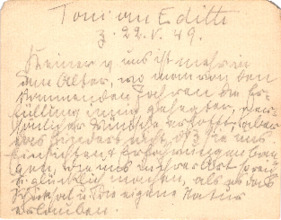 Abschrift eines Briefes