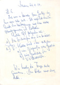 Brief v. Dr. Hans Martin an seine Mutter Emmy Martin