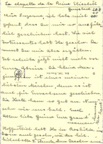 Grußkarte von Emmy Martin an Enkelin Susanne Martin