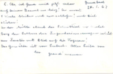 Gruß von Emmy Martin an Enkel Christoph Martin, geschrieben auf einem Foto