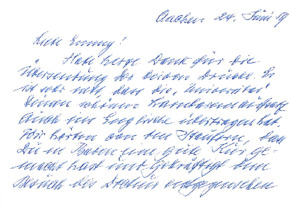 Brief v. Kurt Pfeiffer an E. Martin