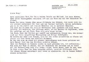 Brief v. Kurt Pfeiffer an E. Martin