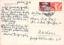 Postkarte v. Werner Bergengrün an Dr. Kurt Pfeiffer