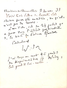 Brief eines Mitglieds d. Academie des Beaux Arts an E. Martin