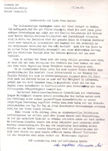 Brief v. Hermann & Hildegard Mai an E. Martin