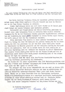 Durchschlag eines Briefes v. Hermann Mai an A. Schweitzer für E. Martin