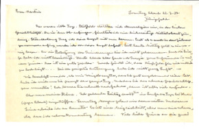 Brief von Albert Schweitzer an Emmy Martin