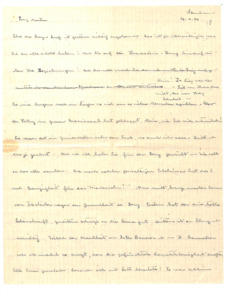 Brief von Albert Schweitzer an Emmy Martin