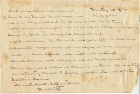 Brief v. Dr. A. Schweitzer an Emmy Martin