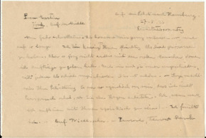 Brief v. Dr. A. Schweitzer an Emmy Martin