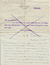 Brief v. Dr. A. Schweitzer an Emmy Martin