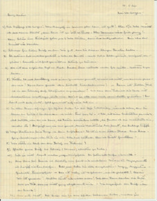 Brief v. A. Schweitzer an E. Martin