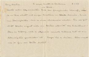 Brief v. Albert Schweitzer an Emmy Martin