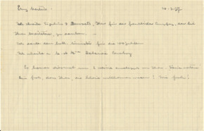 Brief v. Albert Schweitzer an Emmy Martin