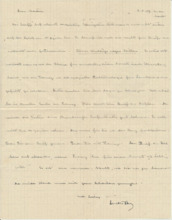 Brief v. Albert Schweitzer an Emmy Martin, beiliegend ein Brief an Dr. Dölker