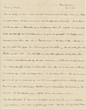 Brief v. Albert Schweitzer an Emmy Martin