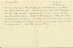 Brief v. Albert Schweitzer an Emmy Martin