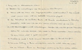 Brief v. Albert Schweitzer an Emmy Martin