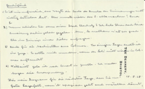 Brief v. Albert Schweitzer an Emmy Martin