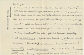 Brief v. Albert Schweitzer an Emmy Martin