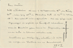 Brief v. Albert Schweitzer an Emmy Martin