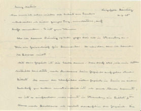 Brief v. Albert Schweitzer an Emmy Martin
